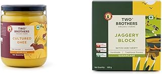Two Brothers Organic A2 Ghee 500 ml & Handmade Jaggery Block 900g