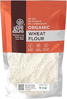 Pure & Sure Organic Whole Wheat Flour (Atta) 2Kg | 100% Atta & No Maida | Freshly Milled from Farms | High in Iron, Zinc & Protein | No Additives & Chemical Free| 1 Kg each (Pack of 2) - Image 1
